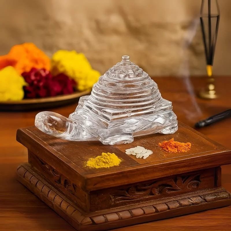 Shree Yantra with Tortoise place on marble