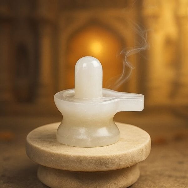 White Sphatik Shivling