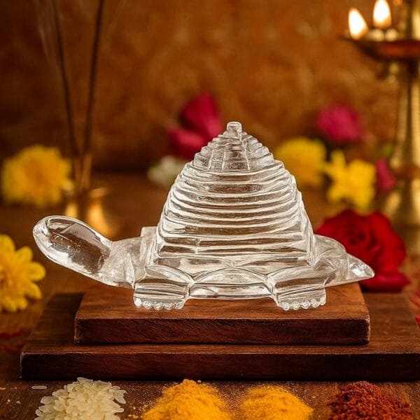 Sphatik Tortoise with Shree Yantra