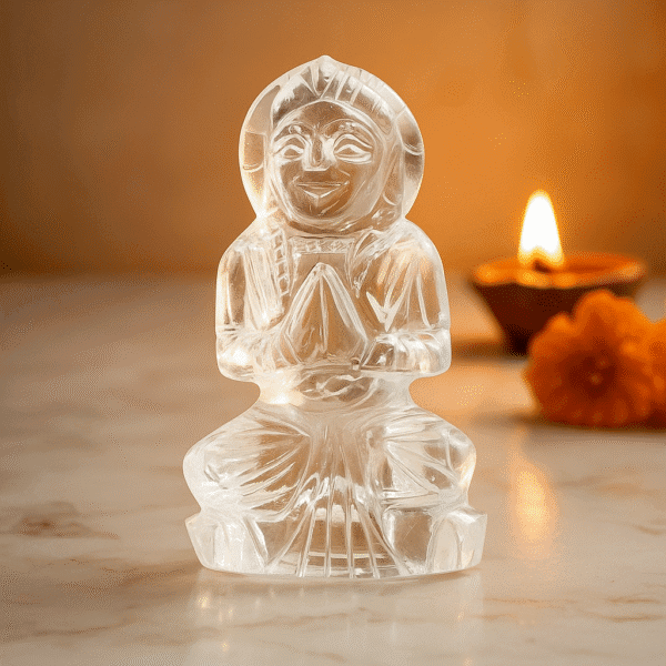 Clear Quartz Lakshmi Idol