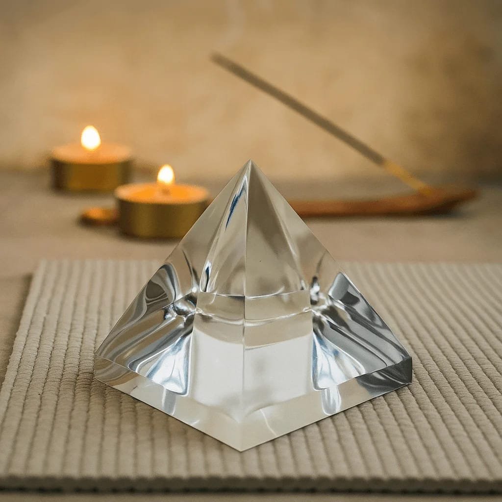 Natural Quartz Crystal Sphatik Pyramid