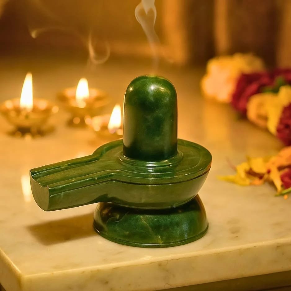 Margaj Green Jade Shivling