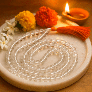 Natural Quartz Sphatik Mala