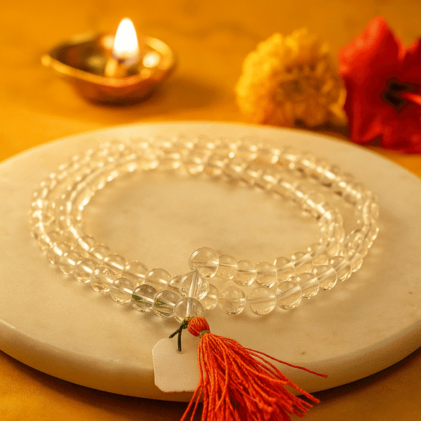 Clear Quartz Sphatik Mala