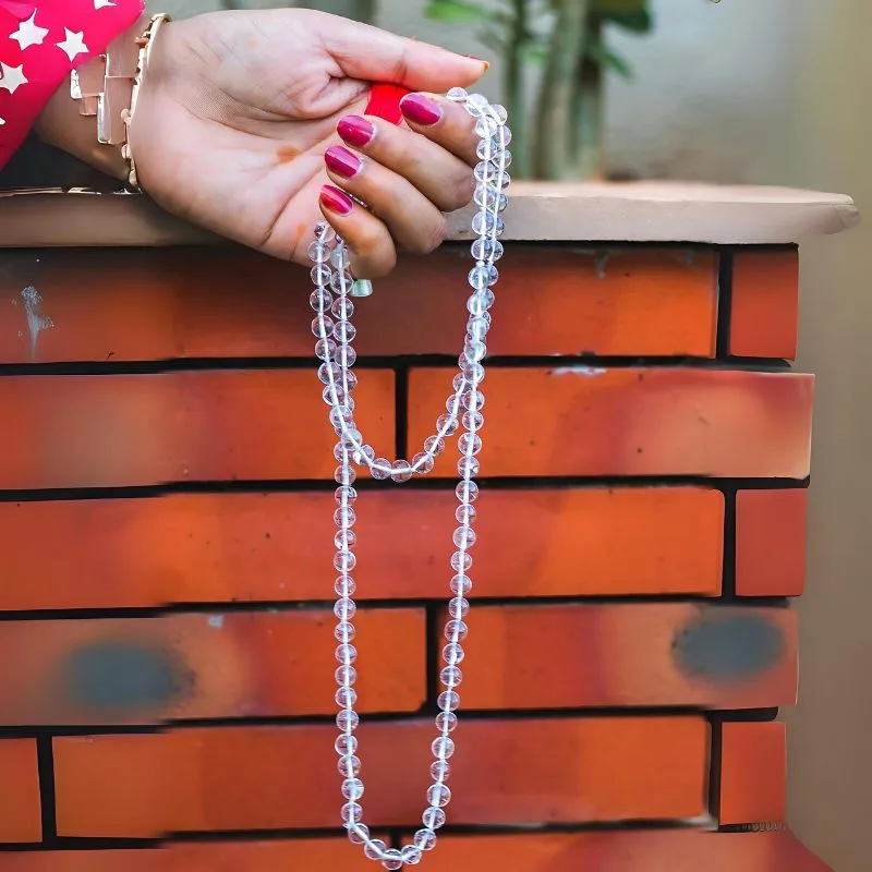 Clear quartz mala