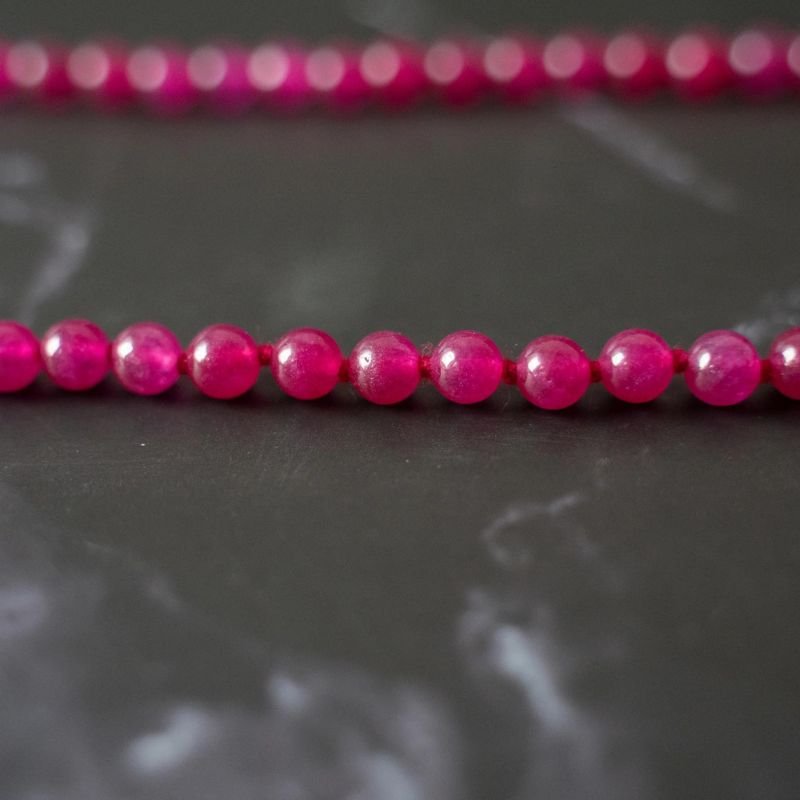 pink agate mala